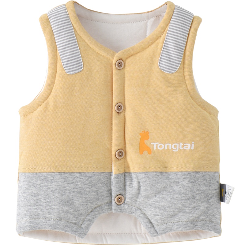 童泰(TONGTAI)秋冬款5-24月男女宝宝纯棉休闲外出夹棉保暖马甲