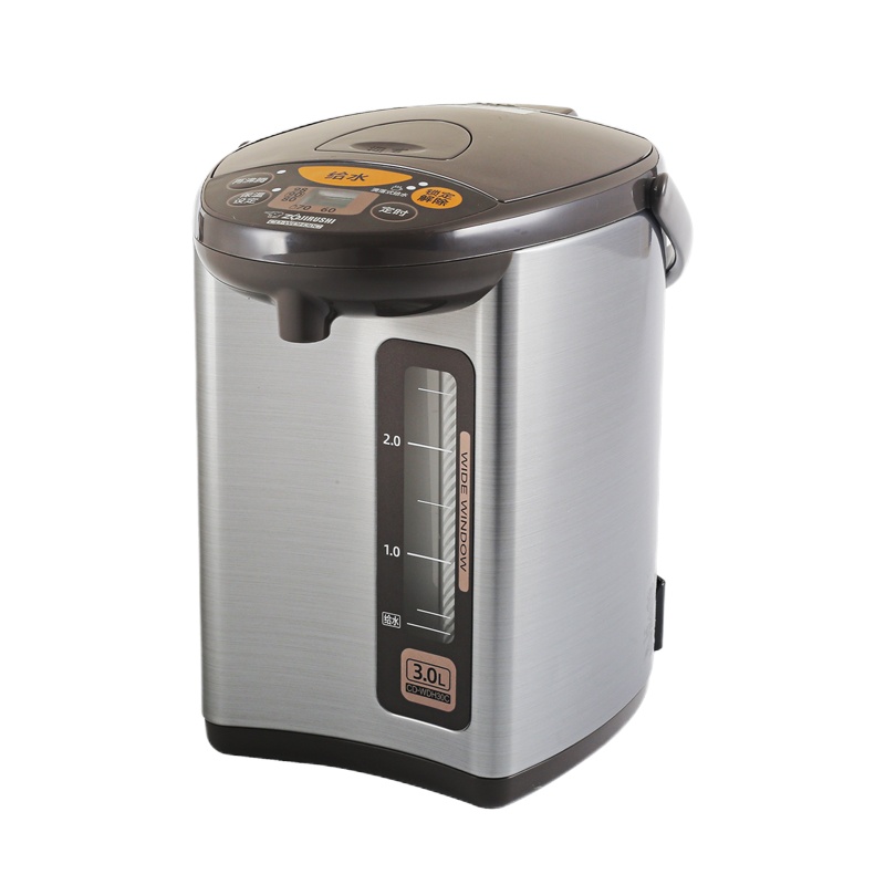 象印(ZO JIRUSHI)电热水壶家用办公电热水瓶不锈钢电水壶微电脑多功能烧水壶WDH30C 金属灰色3L