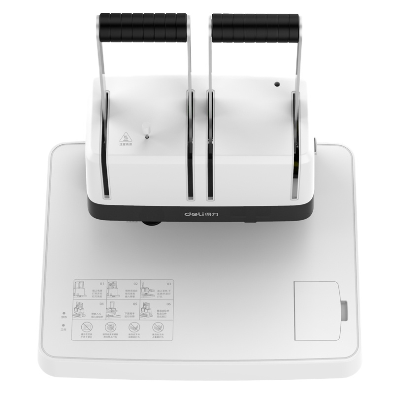 得力(deli) 14650 财务会计档案专用手动装订机打孔机自动热熔铆管装钉机