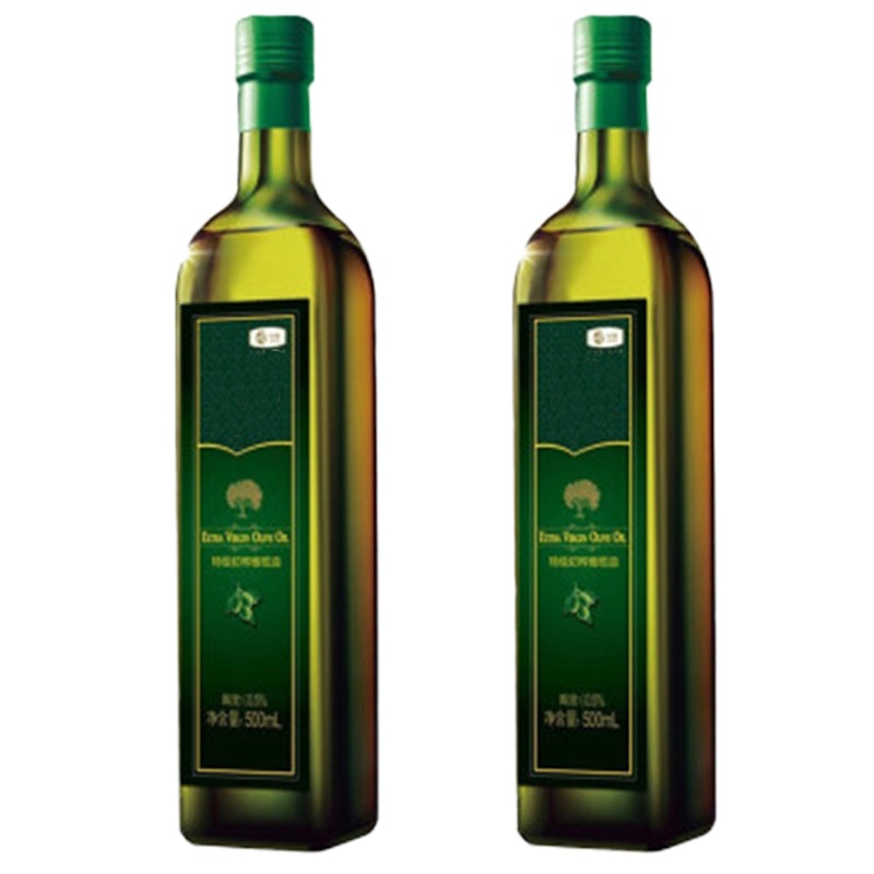 [精选] 中粮特级初榨橄榄油礼盒500ml*2瓶装 食用油礼盒装礼品