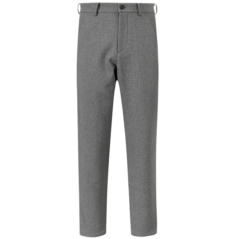 MECITY男装冬季新款直筒商务黑色休闲时尚秋冬细节梭织长裤男