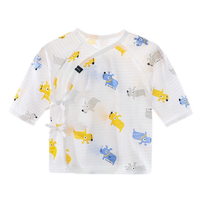 Aengbay儿和尚服无骨纯棉薄款婴儿春装上衣单件夏季分体内衣