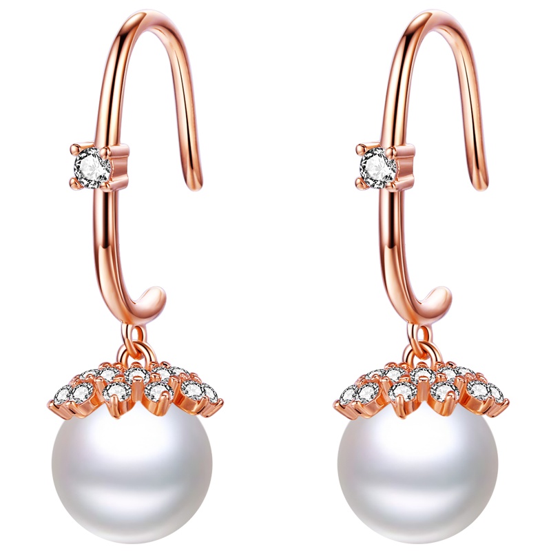 佰色传情淡水珍珠耳饰925银正品送女友