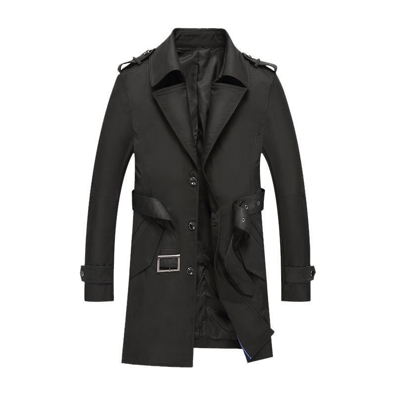 阿仕顿男装风衣春秋季青年长款休闲风衣外套男