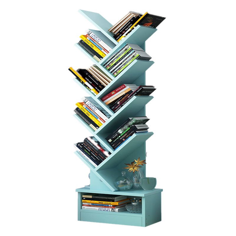 弘拜 书架简易学生书柜 落地多层客厅创意置物架树形简约现代省空间