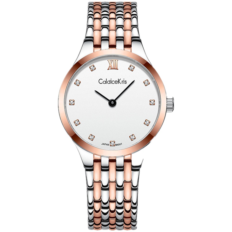 超薄简约钢带镶钻石英女表CK-S1901(纯色款 单色表带)