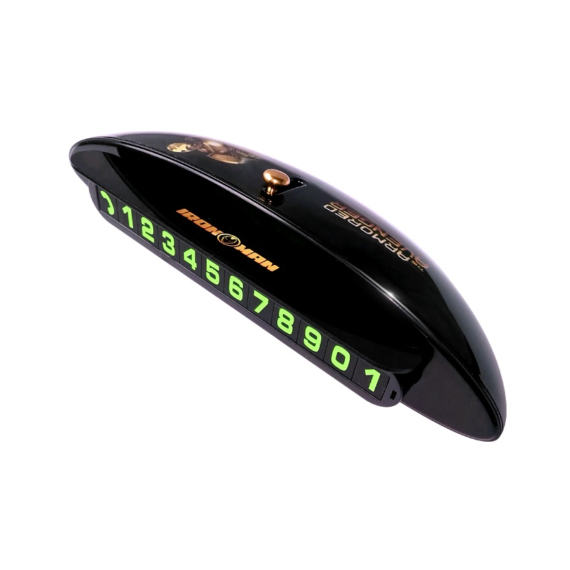 GiGi漫威Marvel车载临时停车牌 隐藏式夜光汽车停车号码牌挪车电话号码卡 汽车用品复仇者联盟钢铁侠M-058