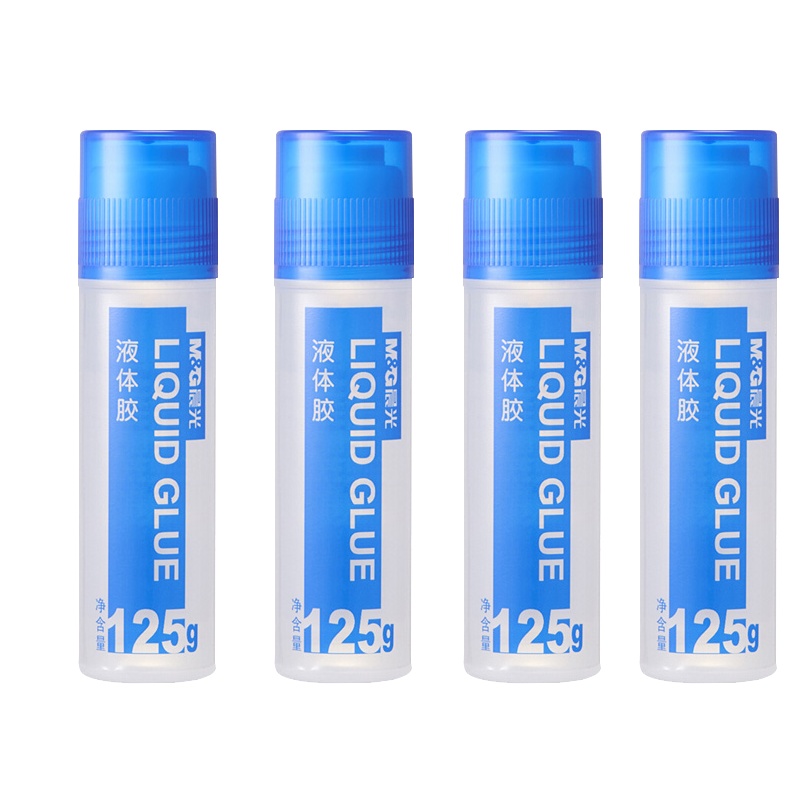 晨光(M&G)AWG97003 液体胶水4个装 财务透明液体胶单据粘贴学生儿童DIY无色手工胶水胶带/胶水/胶棒125g