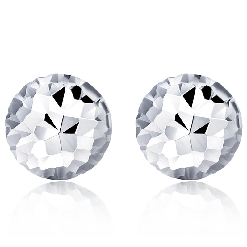周大福珠宝半球形PT950白金铂金耳钉PT150165