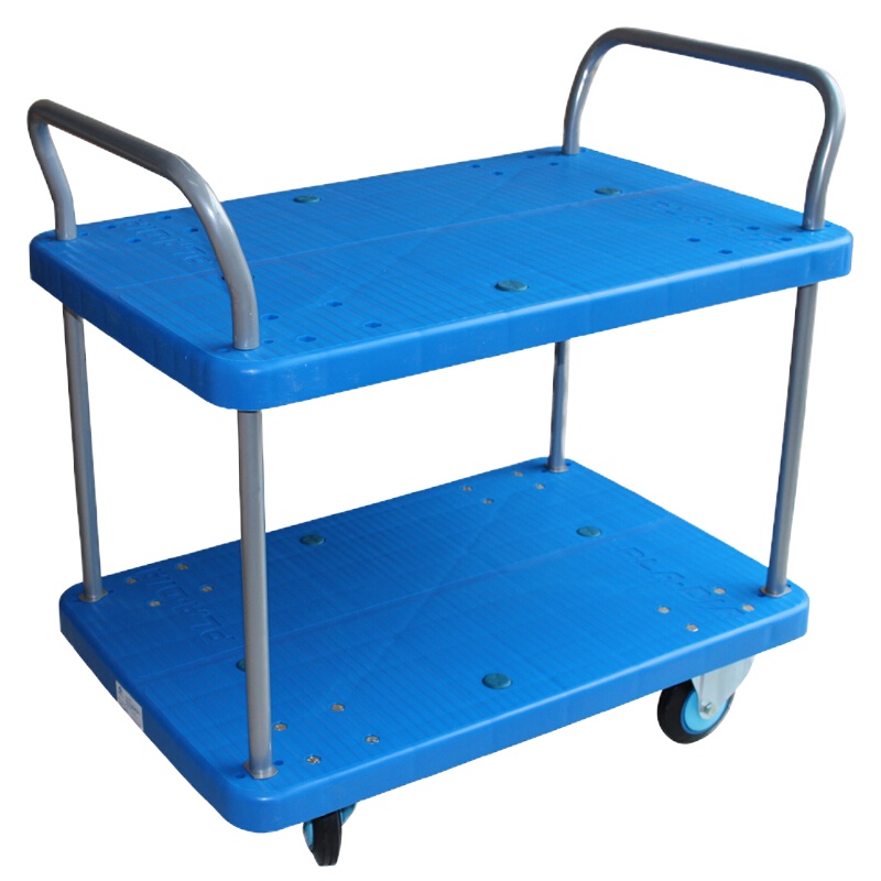 KANATSU希世小推车静音手推车PLA300Y-T2-D双扶手双层平板车载重300k