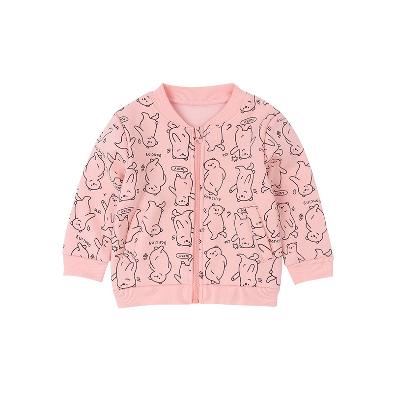 猫人MiiOW 宝宝外套女秋冬加绒新款卫衣男女儿童上衣洋气开衫潮 MR18037