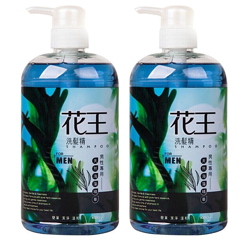 花王(KAO) 洗发水洗发精男女去屑清爽控油洗发露750ml/瓶原装进口成人正常发质 男士2瓶装