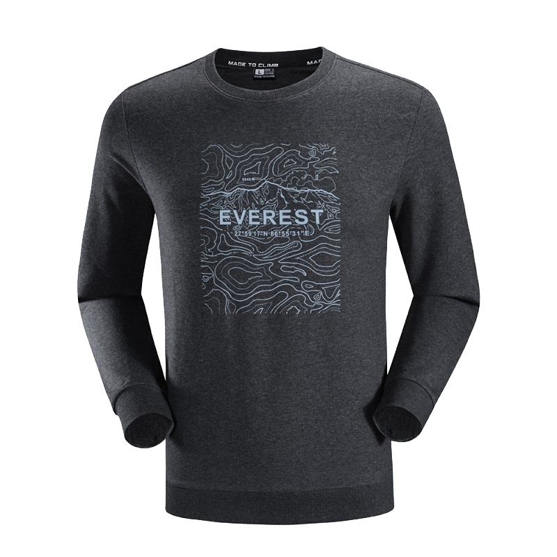 凯乐石户外卫衣男潮 19春夏圆领长袖运动休闲T恤珠峰系列套头上衣KAILAS