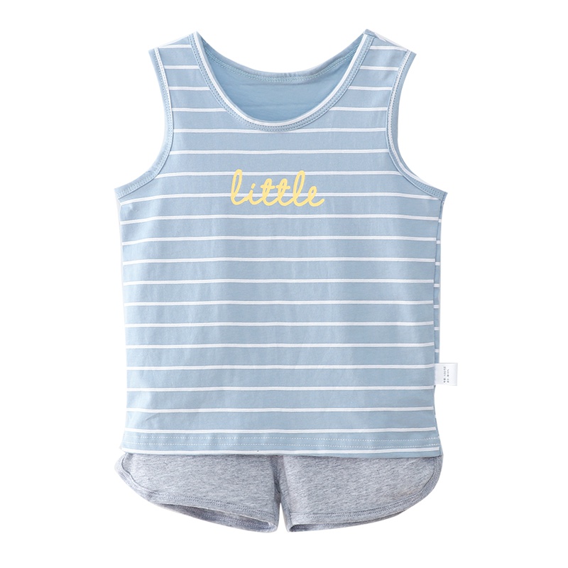 卡伴(Curbblan)童装儿童笑脸卡通背心套装无袖纯棉背心套装适合身高110-150cm儿童