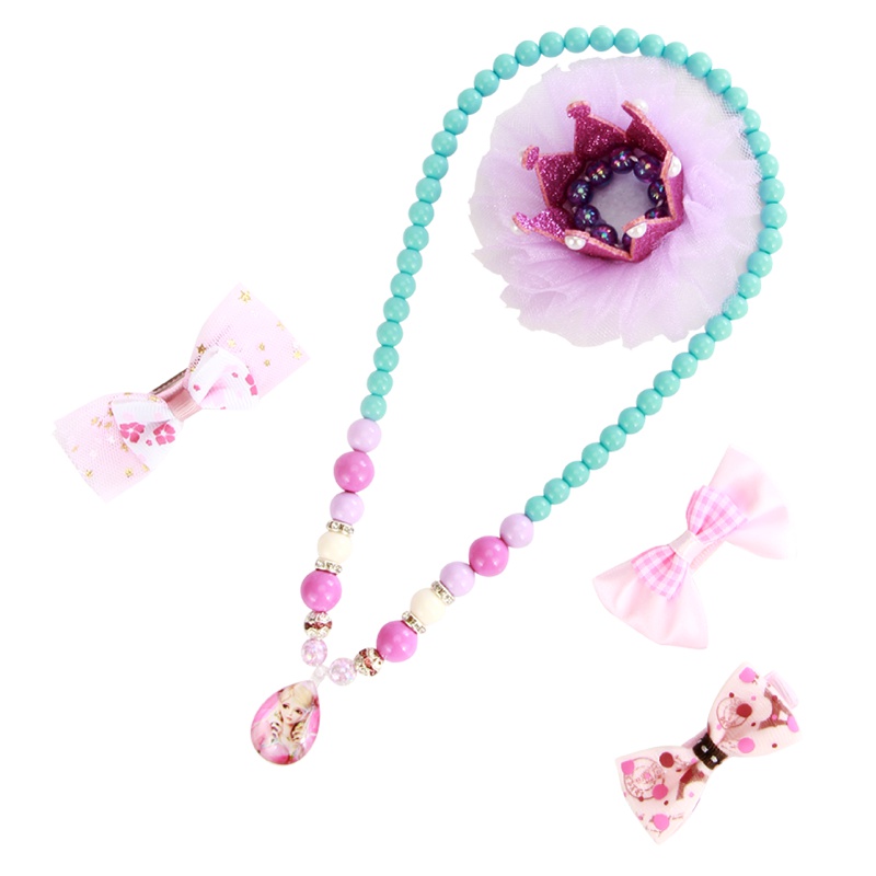 女生日记 儿童手工DIY串珠发饰 创意趣味发夹女孩玩具 叶罗丽正版授权 颜色随机发货 HK218002