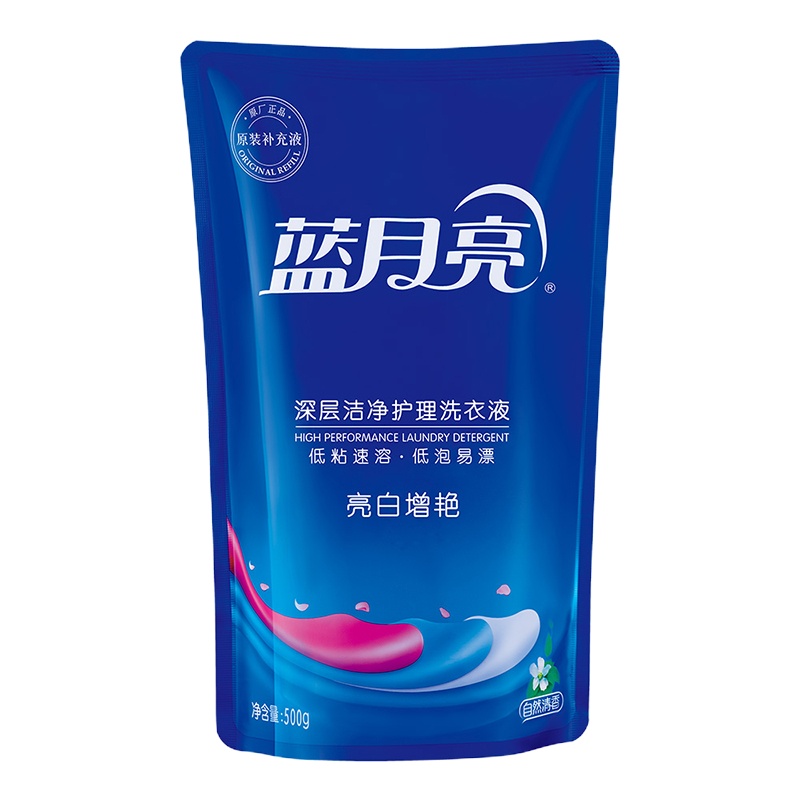 蓝月亮自然香亮白增艳洗衣液袋装500g