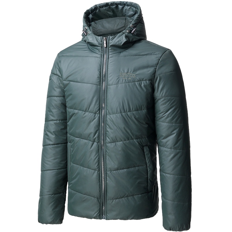 赛琪(SAIQI)外套男棉衣2018秋冬连帽防风保暖LOGO印花时尚百搭青年服潮衣棉