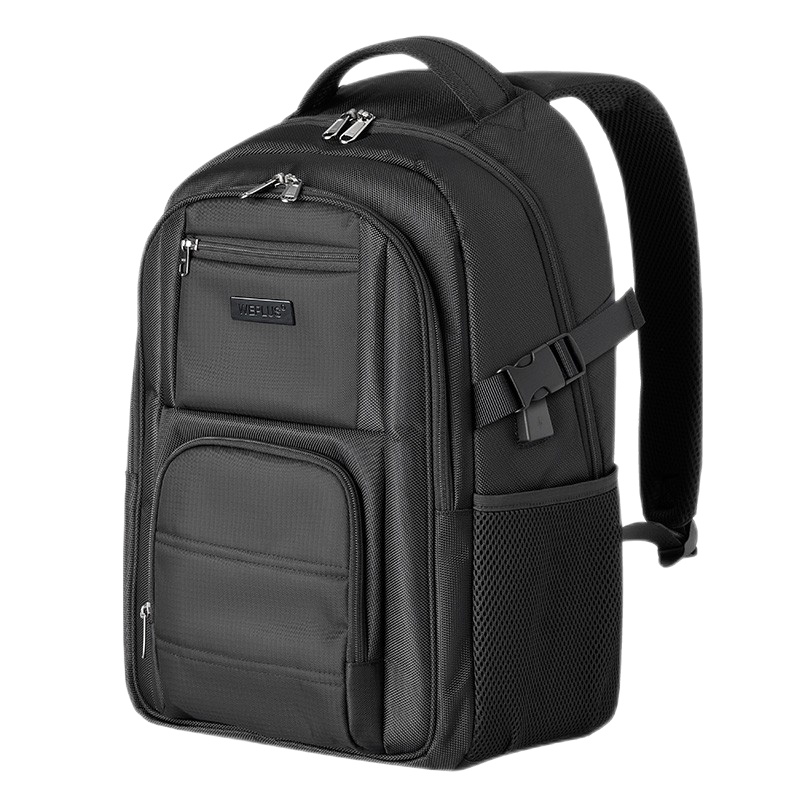 唯加WEPLUS 双肩包男休闲男士大容量背包新品大学生书包笔记本商务电脑包多功能旅行包WP2790 黑色