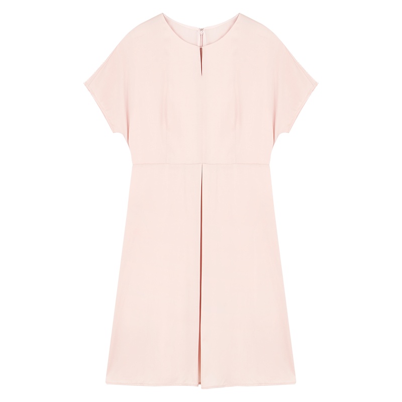 鄂尔多斯1980春夏圆领短袖收腰女连衣裙