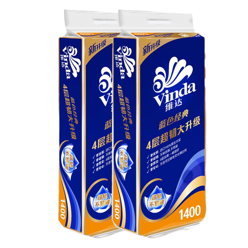 卫生纸四层无芯卷筒纸纸巾空芯家用纸品V4069 6提/箱