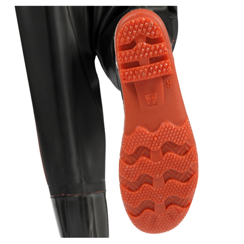 半身水裤 齐腰加厚黑皮纹105丝 鞋子尺码43