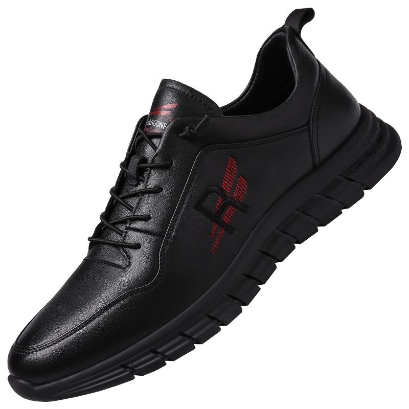 红蜻蜓秋季男鞋休闲皮鞋男皮面运动旅游鞋真皮防水头层牛皮秋冬季