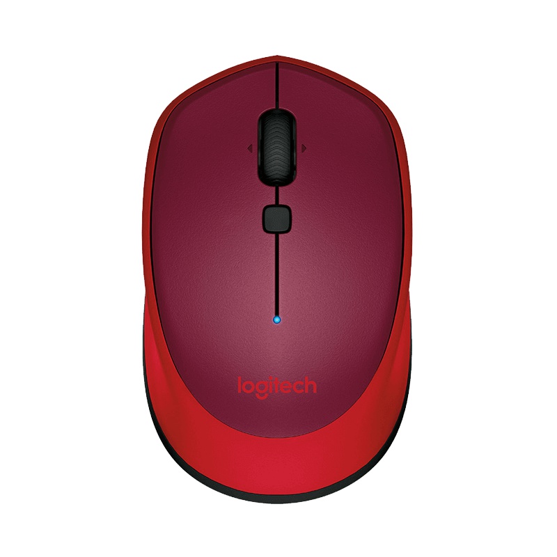 罗技(Logitech) M336办公家用无线蓝牙鼠标 红色