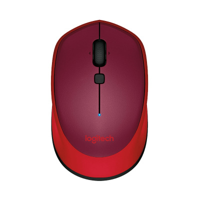 罗技(Logitech) M336办公家用无线蓝牙鼠标 红色
