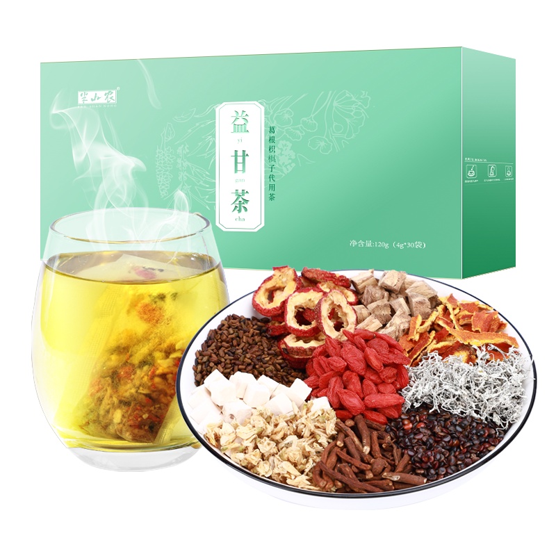 [买1送1] 半山农 益甘茶 葛根枳椇子显齿蛇葡萄叶决明子茯苓陈皮养生茶花草茶4克*30袋