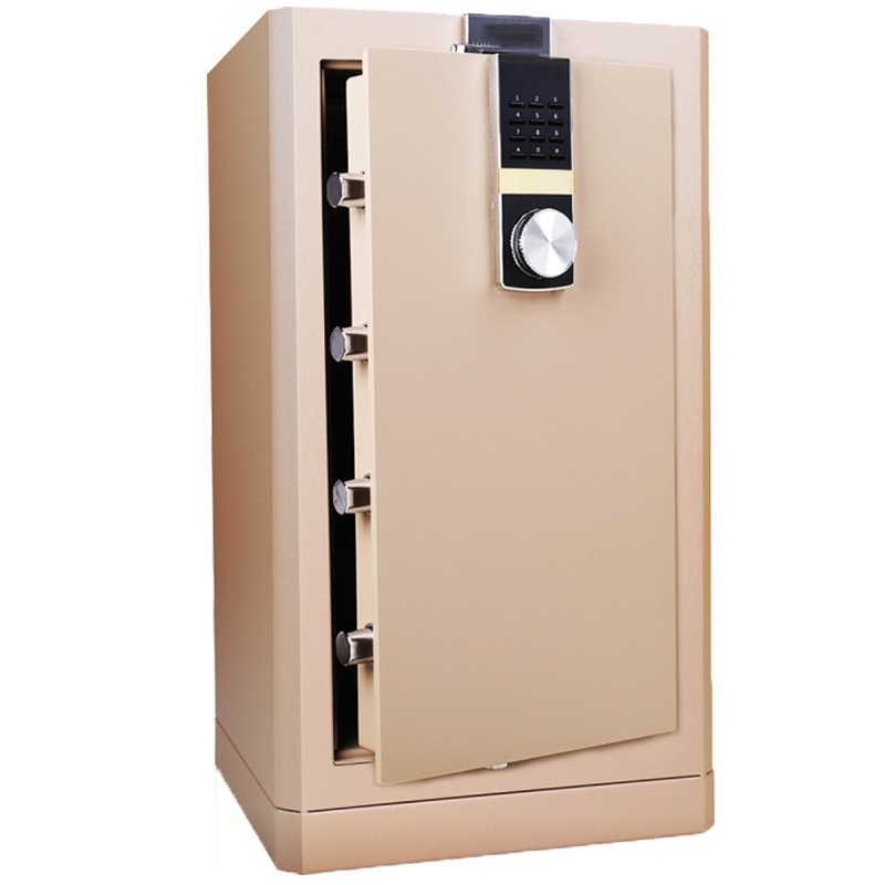得力(deli)4045电子密码保险箱 浅棕色 高82cm 电子防盗保险箱 3C认证办公家用防盗合同资料保险柜