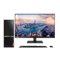 联想M4000q商用办公台式机电脑税控设计制图家用主机 定制十代i3 8G 1T+120G固态独显 主机+商用21.5英寸显示器
