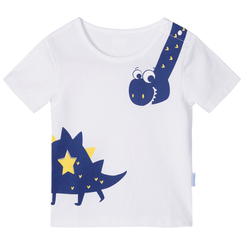 贝贝怡男童纯棉短袖T恤夏季新款休闲卡通上衣192S2030