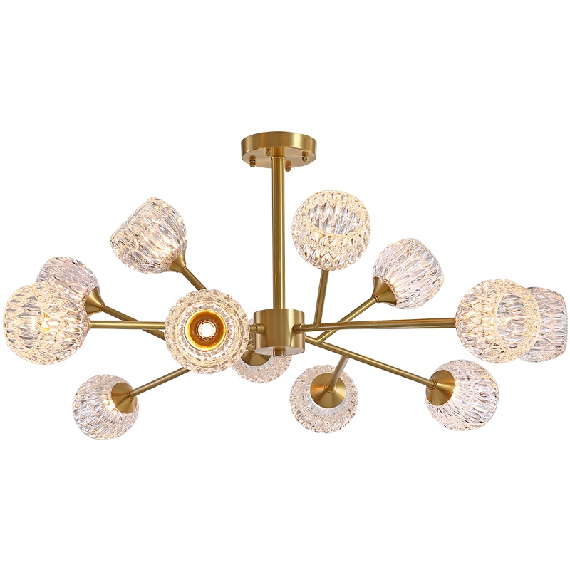 后现代轻奢吊灯全铜水晶客厅灯现代简约大气卧室餐厅分子北欧灯具后现代轻奢吊灯全铜水晶客厅灯现代简约大气卧室餐厅分子北欧灯具