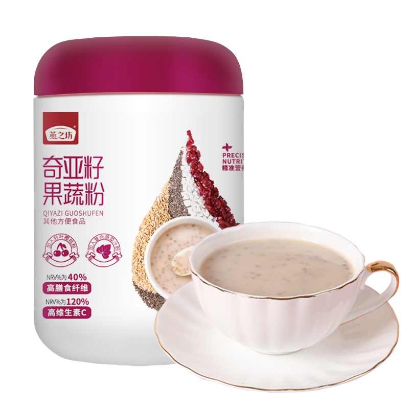 燕之坊奇亚籽果蔬粉早餐冲饮饱腹食品魔芋粉菊粉组合即食代餐粉