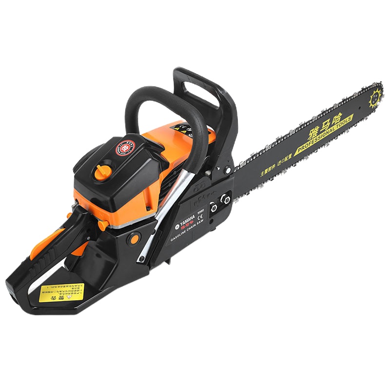 雅马哈油锯伐木锯9998大功率汽油链锯链条锯电锯树机汽油锯 黑红透明油箱款 标配+礼包