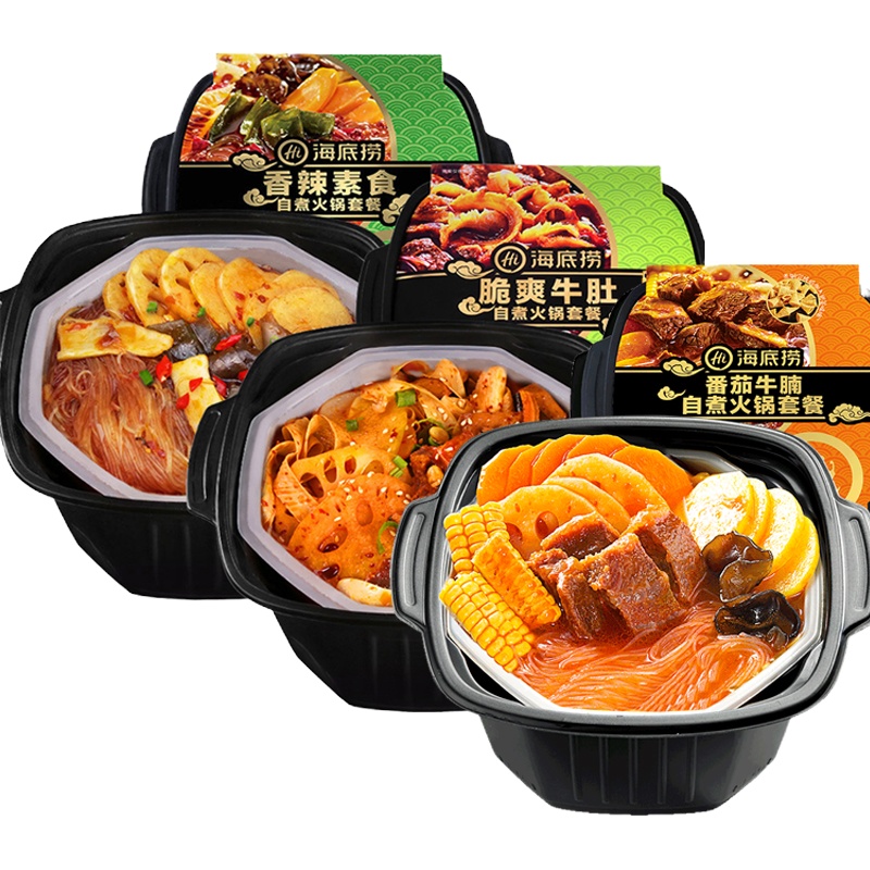 海底捞脆爽牛肚435g+番茄牛腩365g+香辣素食400g