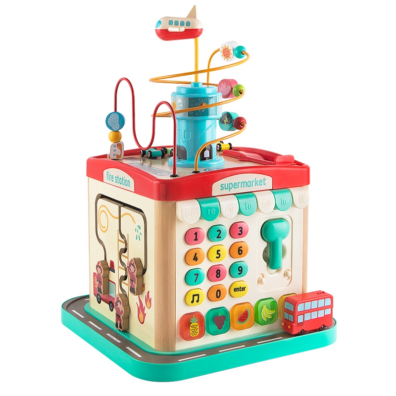 Topbright特宝儿早教多功能绕珠益智百宝箱大号四面体120412