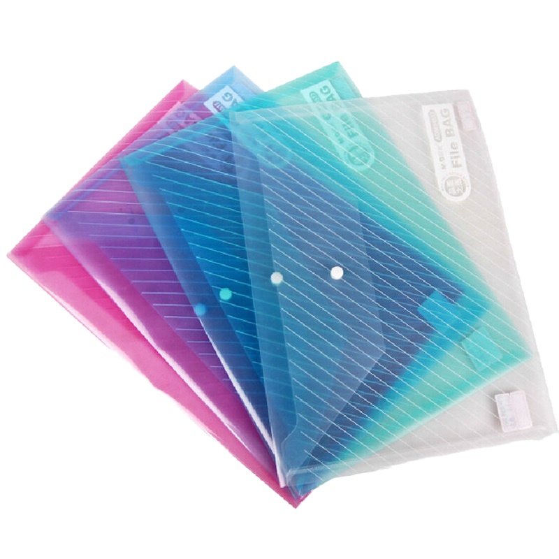 晨光(M&G) ADM94517 A4斜纹按扣袋24个装 塑料透明纽扣袋 文件袋 按扣档案袋 资料袋