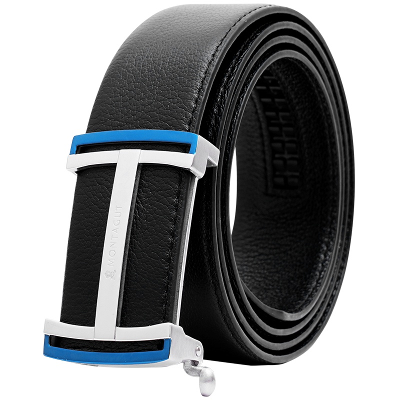 梦特娇皮带男自动扣头层牛皮男士真皮腰带