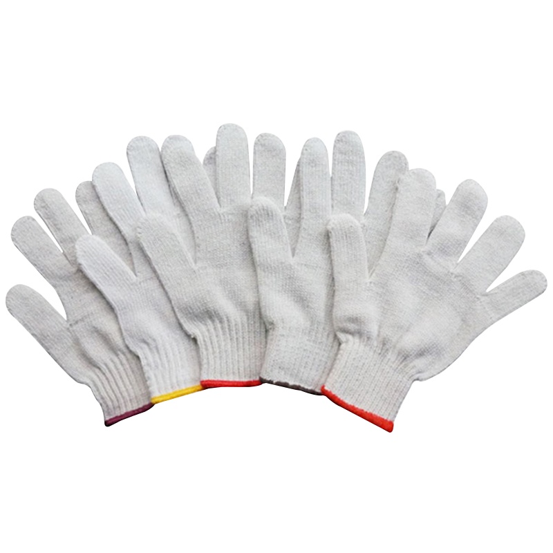 海斯迪克 HKSB01手部防护 劳保手套 棉纱棉线 尼龙耐磨手套 工作手套 防滑 加厚 600克重款24双