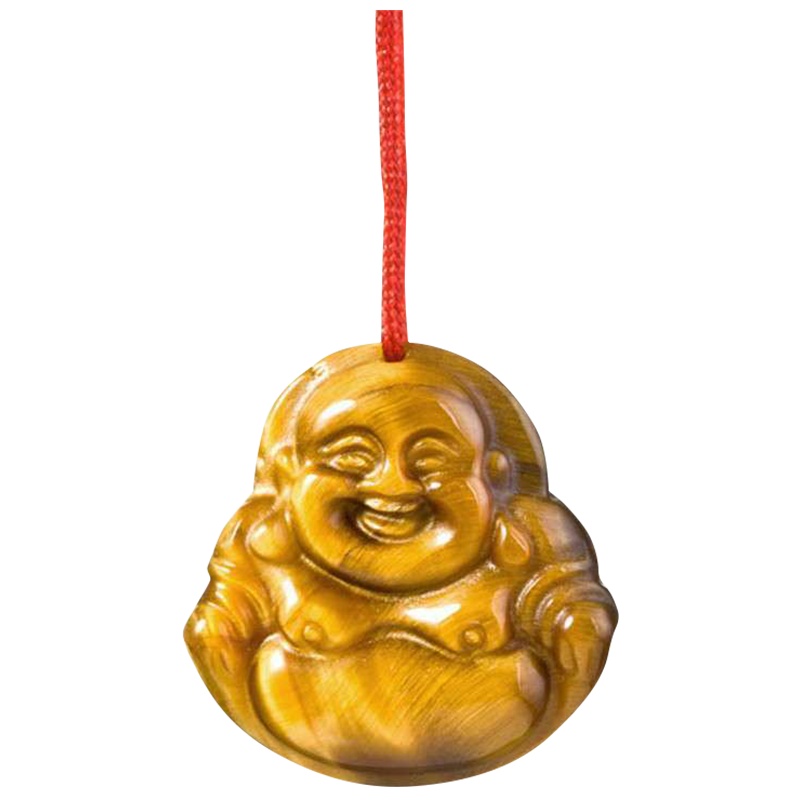 梦克拉 Mkela 黄虎眼木变石吊坠 木变弥勒 民族风