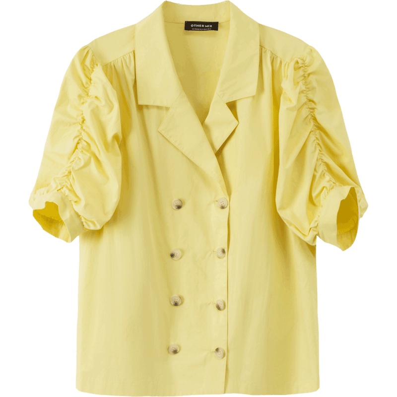 OtherMix法式小西服2021年夏季新款短袖宽松休闲西装外套薄女上衣