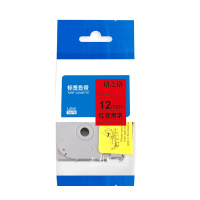 格之格标签色带 适用于兄弟标签打印机色带TZe-431 防水 粘性强 不干胶标签纸 标签带 12mm*10m 红底黑字