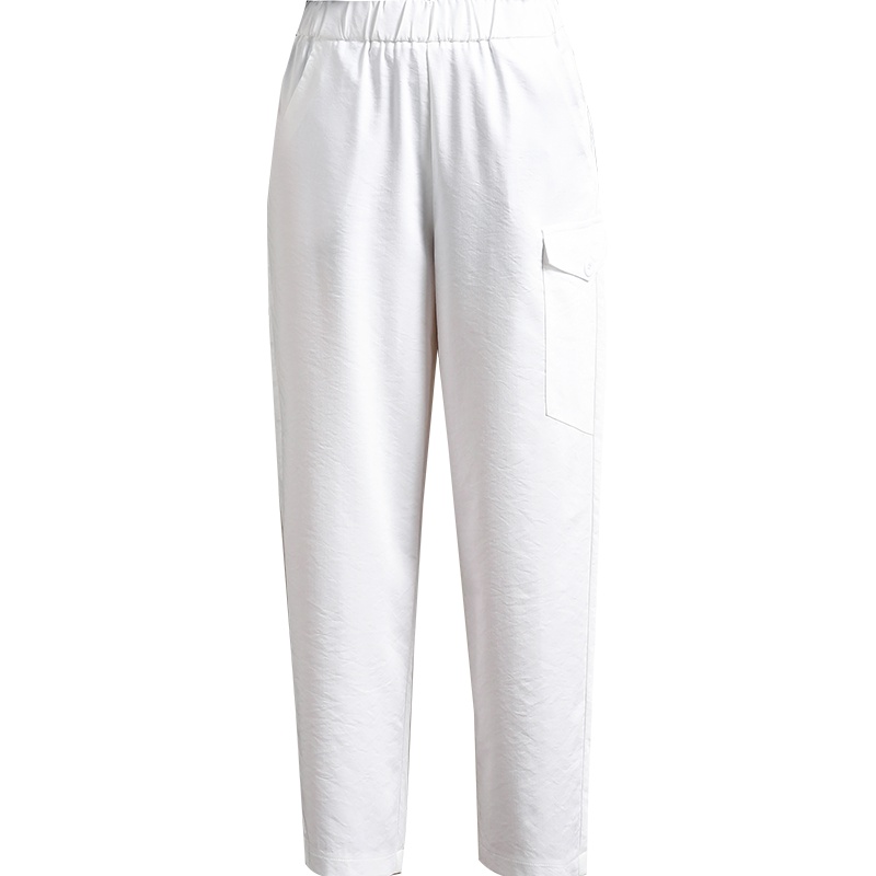 娅丽达女裤2019夏季新款天丝莱赛尔哈伦休闲宽松九分薄款女裤子I2435