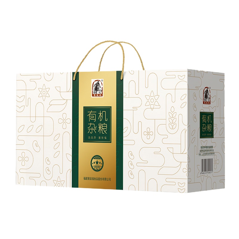 塞翁福有机杂粮10盒装礼盒(绿色)黄小米玉米渣红小豆黄豆燕麦米薏仁米绿豆黑米黑豆糙米