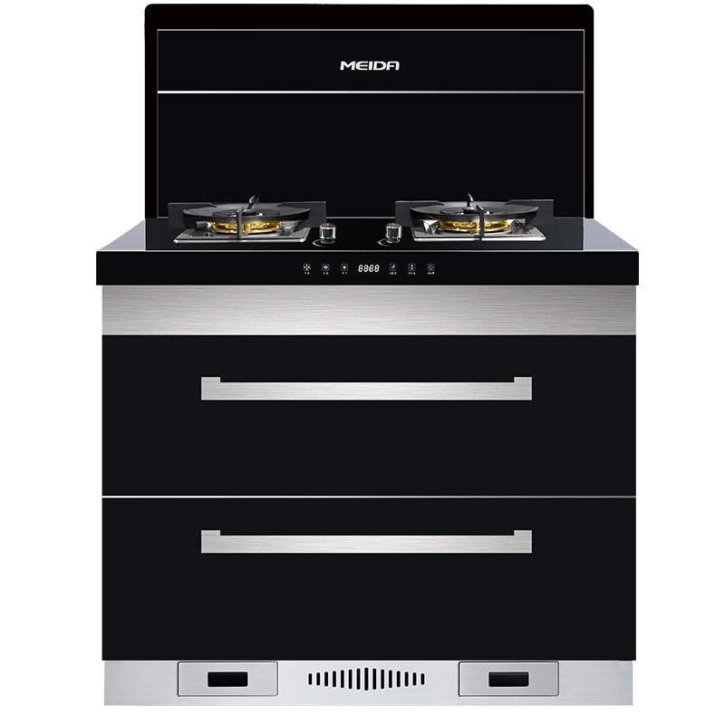 JJZT-5568( 2RR-12T-)美大K8侧吸下排抽油烟机燃气灶 3D瞬吸 钢化玻璃台面 天然气/液化气