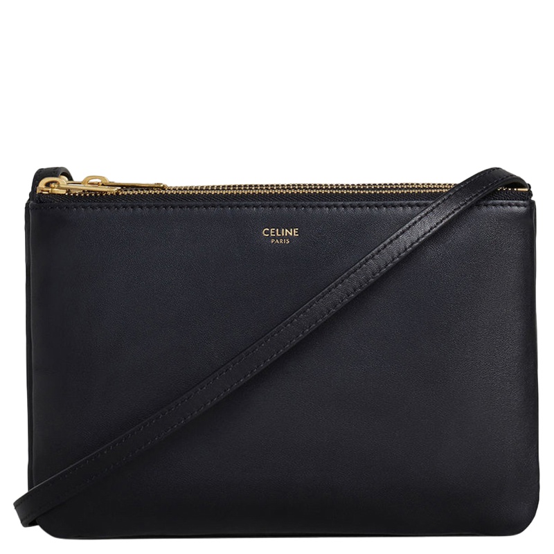 [直营]赛琳(CELINE) TRIO BAG系列 经典设计女士多层小羊皮拉链单肩包 斜挎包 女包