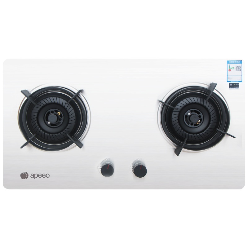 apeeo 燃气灶JZT-FY-6632GF天然气自行安装全防风炉架嵌入式台嵌两用安全童锁熄火保护不锈钢面板双灶煤气灶