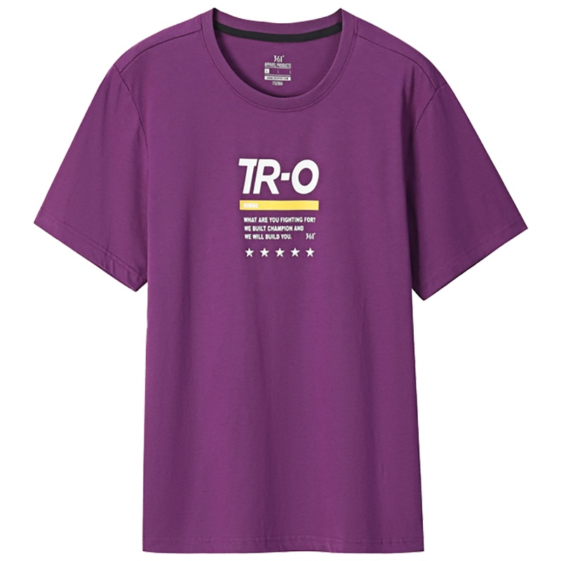 361度运动T恤男2020夏季新款透气休闲上衣361度圆领短袖男552024006A