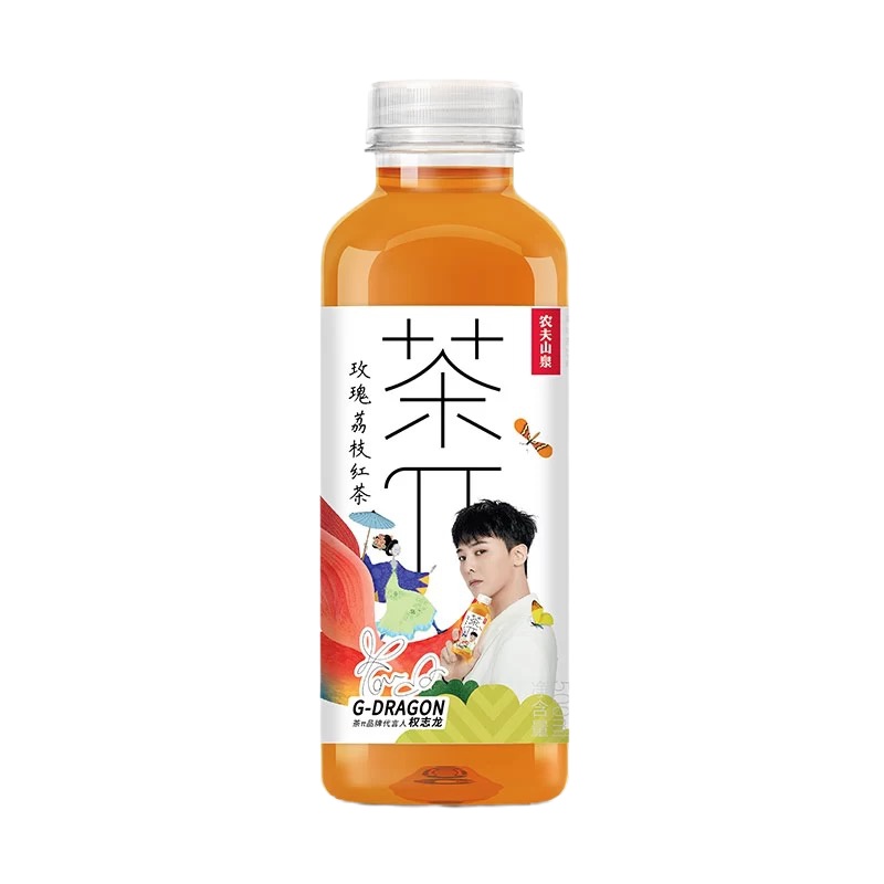 农夫山泉 茶Π 玫瑰荔枝口味 500ml*15瓶整箱